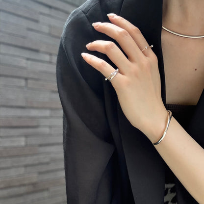 Silver925 plain ring 44