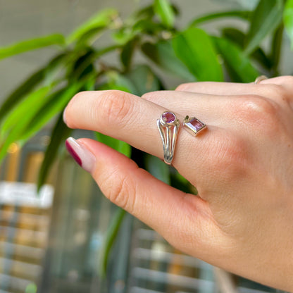 Silver925 2stone ring 14