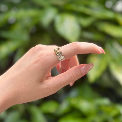 Silver925×brass plain ring 12