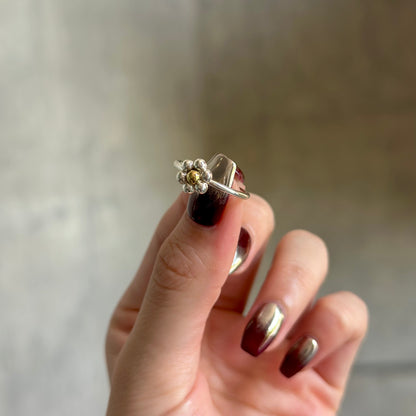 Flower plain ring 19