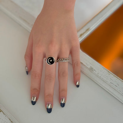 【Bijumam poco】Silver925×18K plain  ring 2