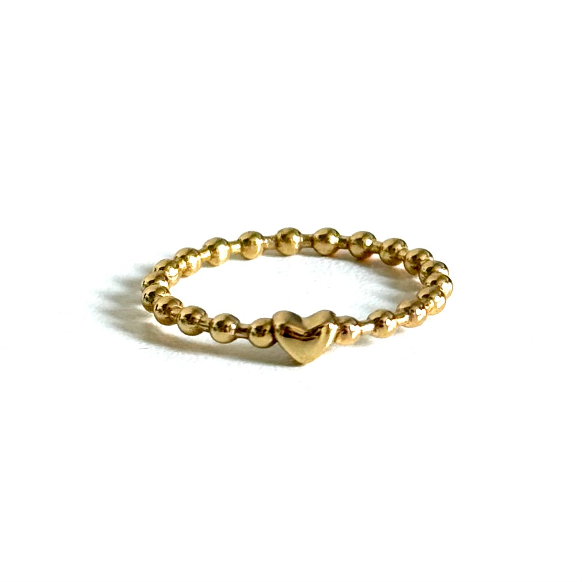 Brass Heart plain ring 7