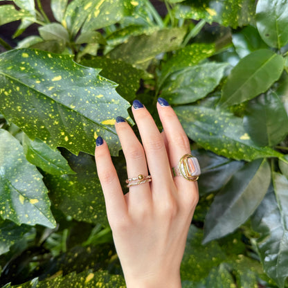 Silver925×Brass plain ring 〈Ball〉13