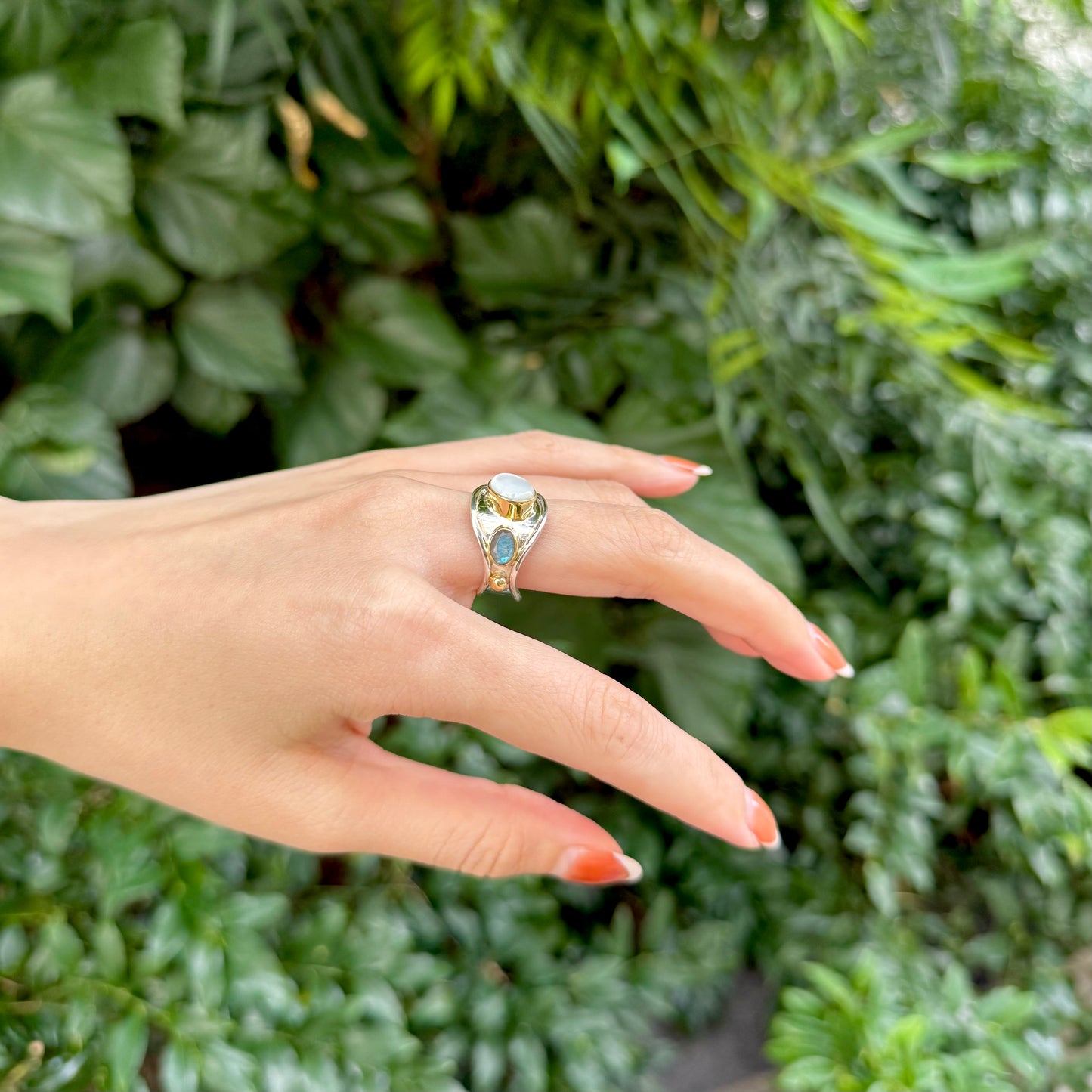 Silver925×Brass design ring 11