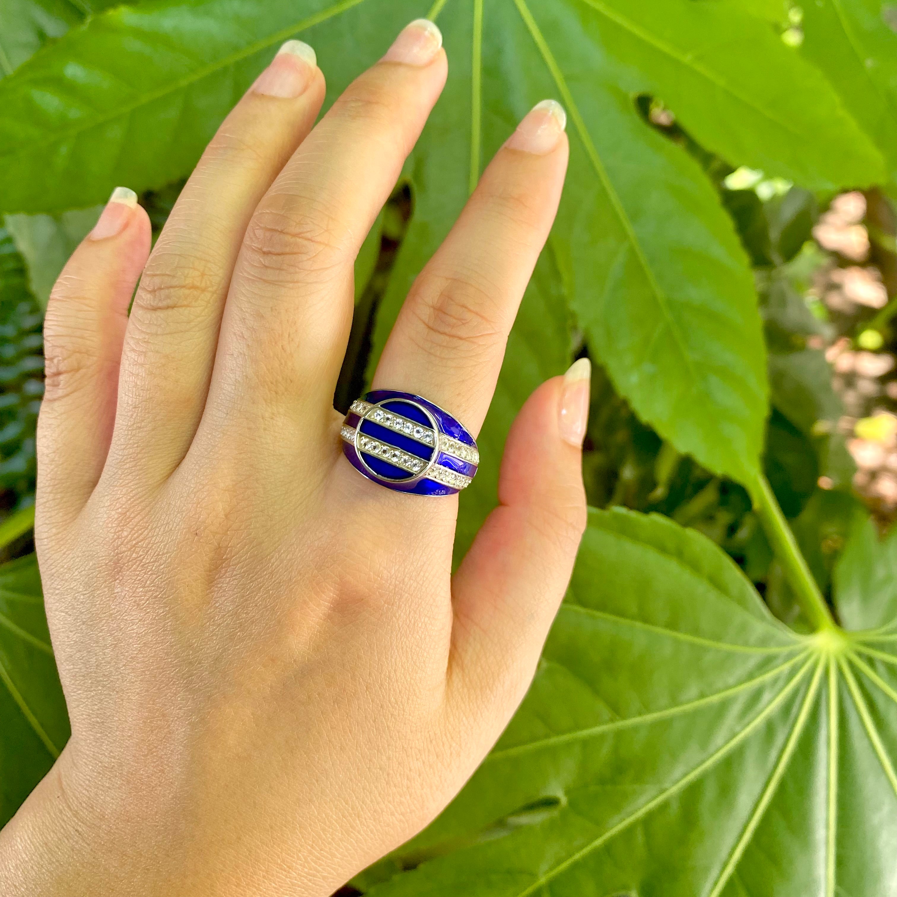 【Bijumam poco】Enamel × stone ring