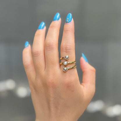 Silver925×Brass design ring 19