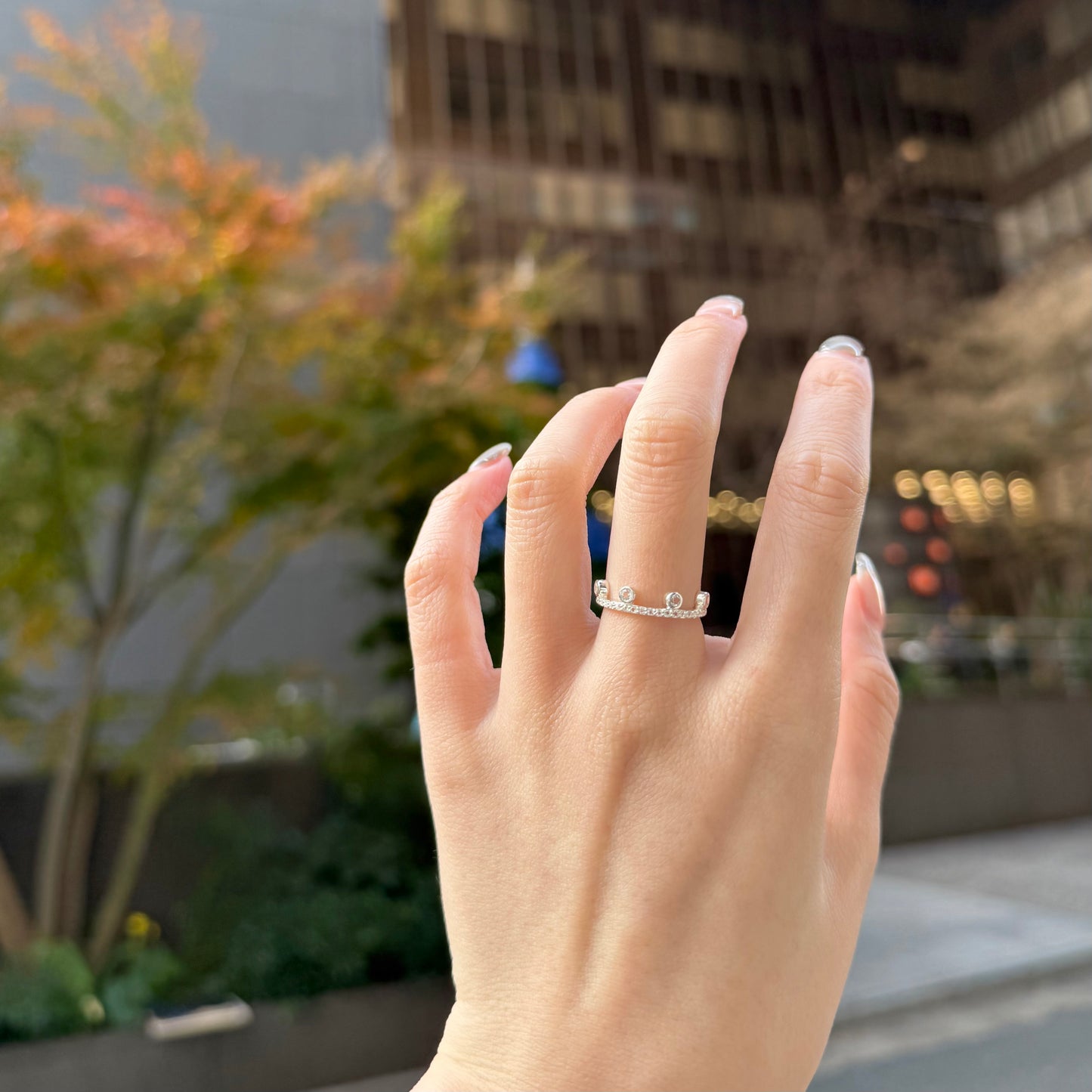 【Biju mam poco】 White topaz ring 3