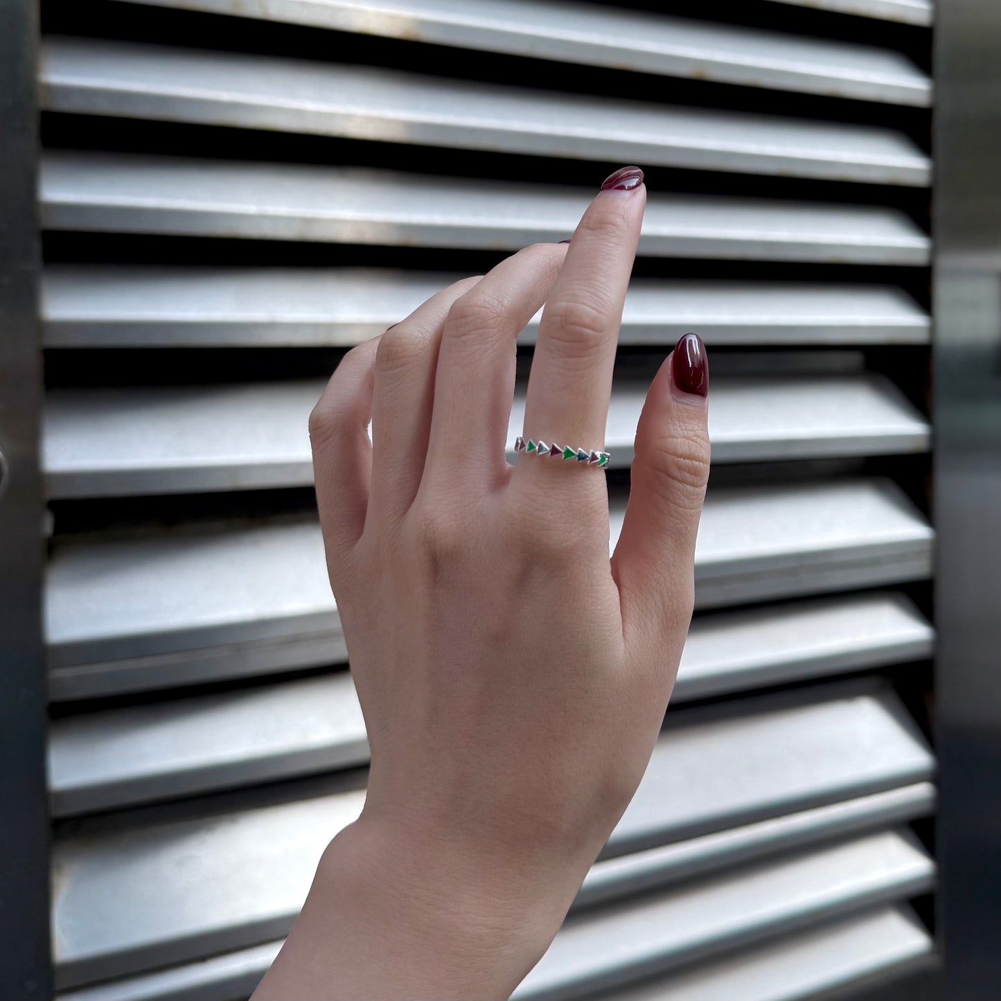 Triangle enamel ring 2