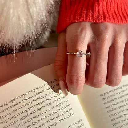 Silver925 Heart petit ring 2