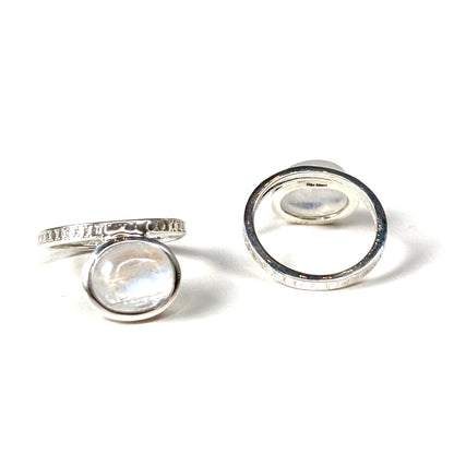 Rainbow Moonstone ring 2