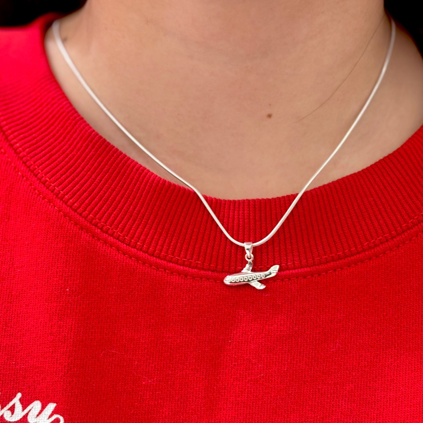 Silver925 plain charm 〈Airplane〉