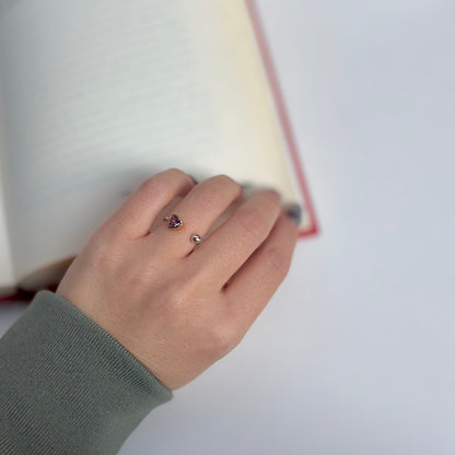 Heart fork ring 11
