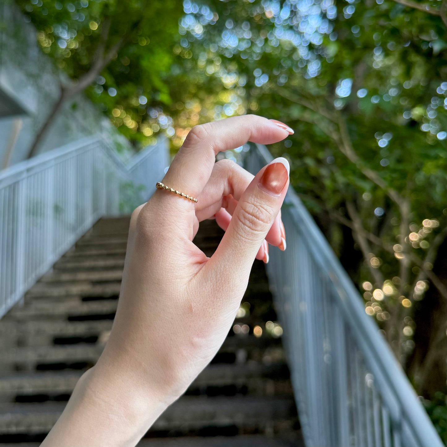 Brass Heart plain ring 7