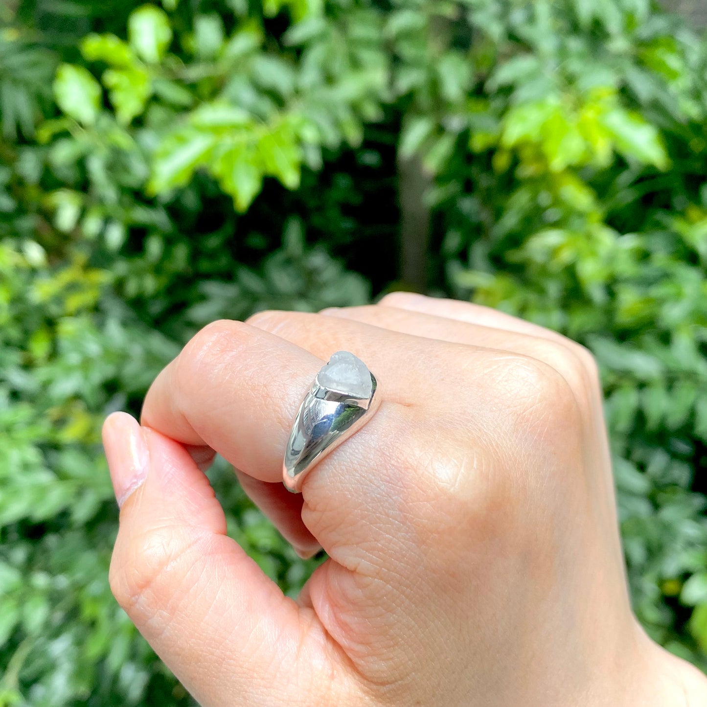 Heart rough cut ring