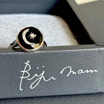 《6/14販売終了》渋谷＆オンライン先行【Biju mam poco】Moon & star design ring