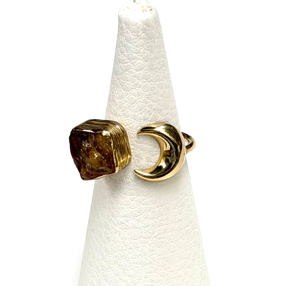 Brass Moon design ring