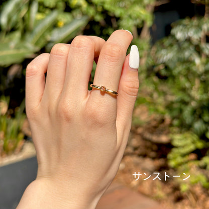 Brass square petit ring 5