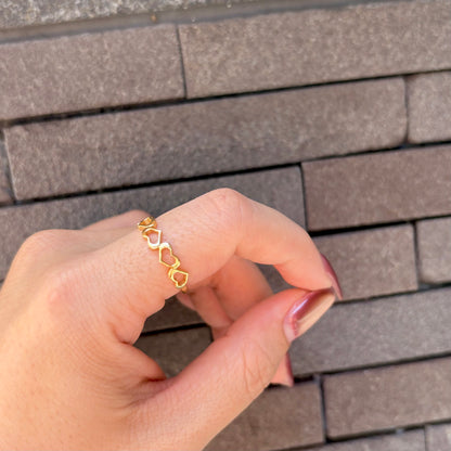 Brass Heart plain ring 2