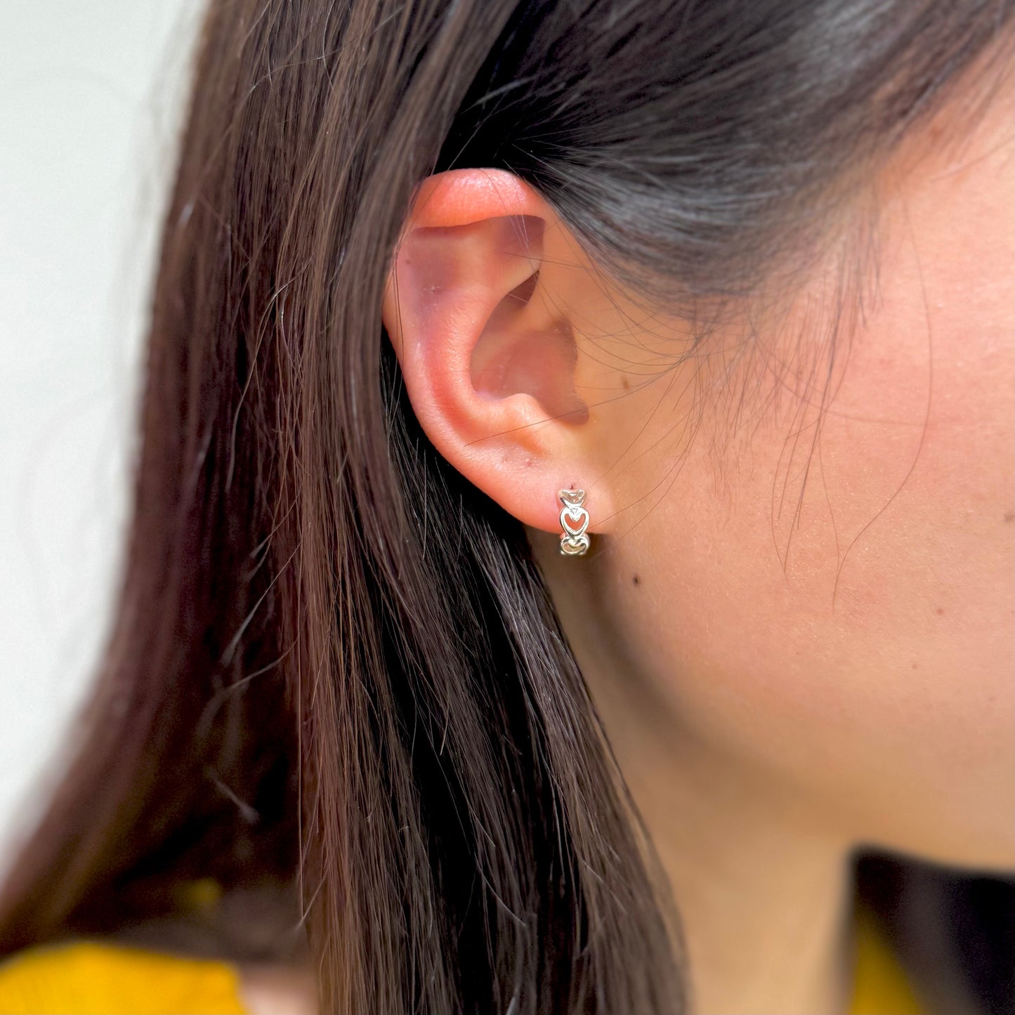 Silver925 plain pierce〈Heart〉1