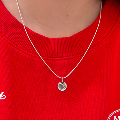 Silver925 plain charm 〈Heart〉