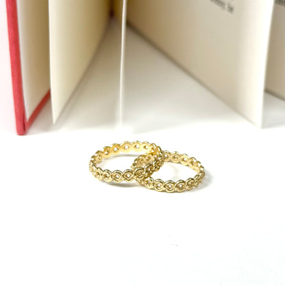 Brass star plain ring 9