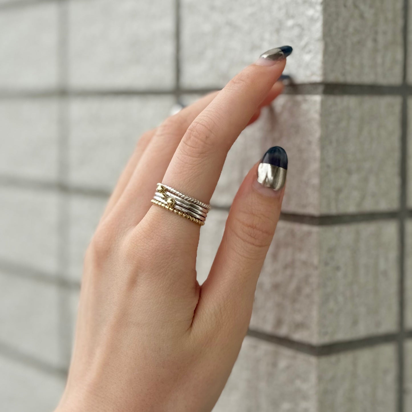 【6/21販売終了】《オンライン先行》Silver925×brass stacking plain ring