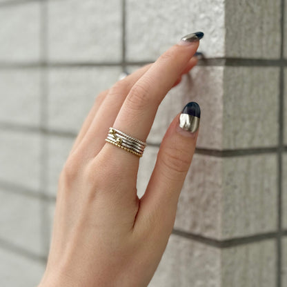 【6/21販売終了】《オンライン先行》Silver925×brass stacking plain ring