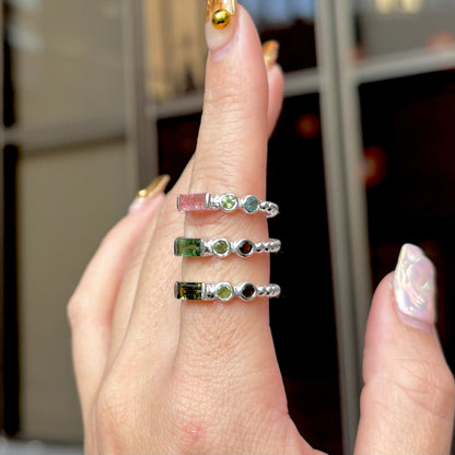 Multi tourmaline ring 4