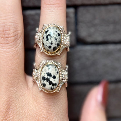 Connect ring〈 Beige & Black〉