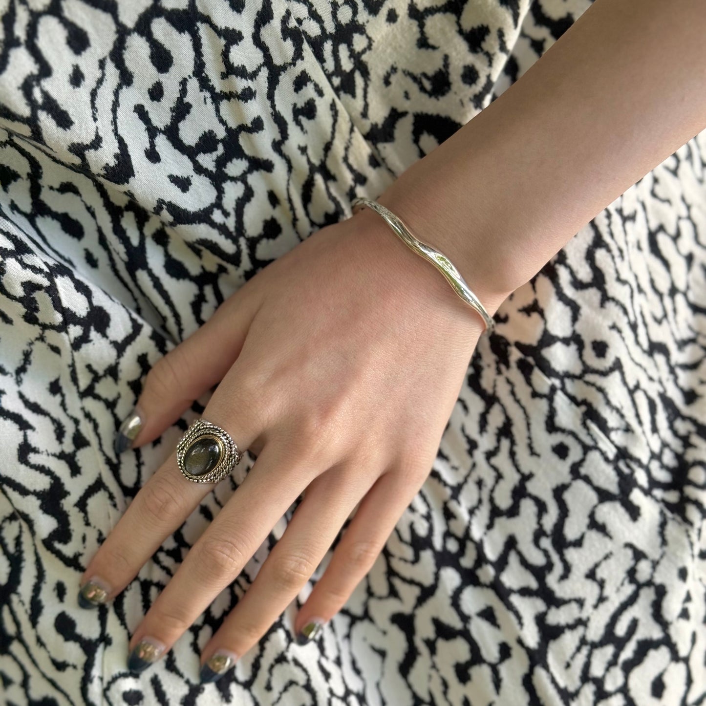 Silver925 plain bangle 2