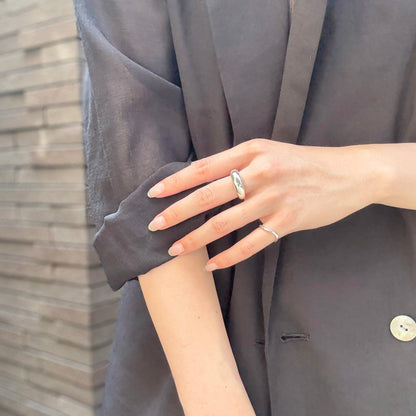 Silver925 plain ring 50