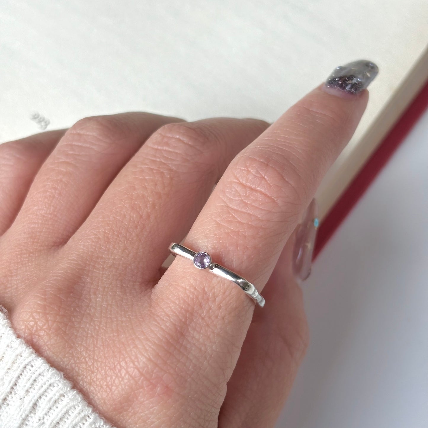 Silver925 square petit ring
