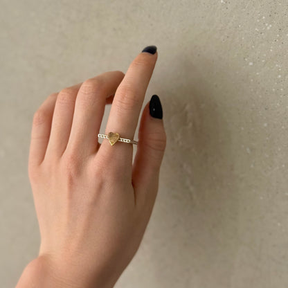 Heart plain ring 59