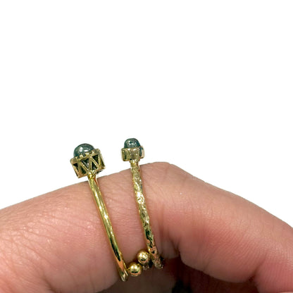 Brass petit ring〈Pyrite〉