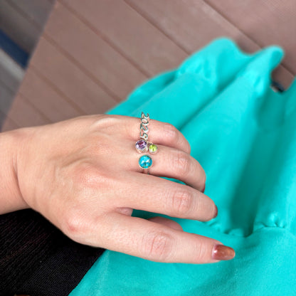 Silver925 3stone ring 1