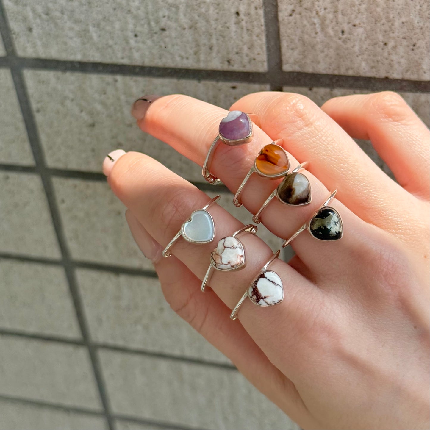 Heart ring & ear cuff