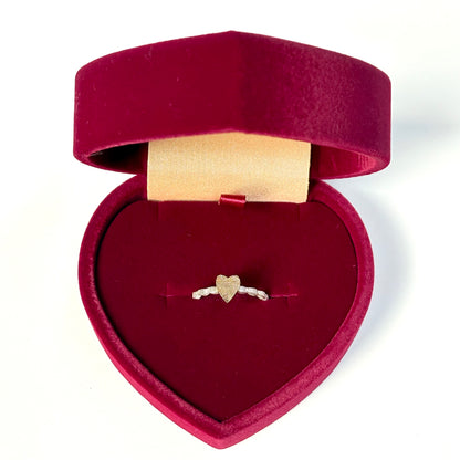 Heart plain ring 58