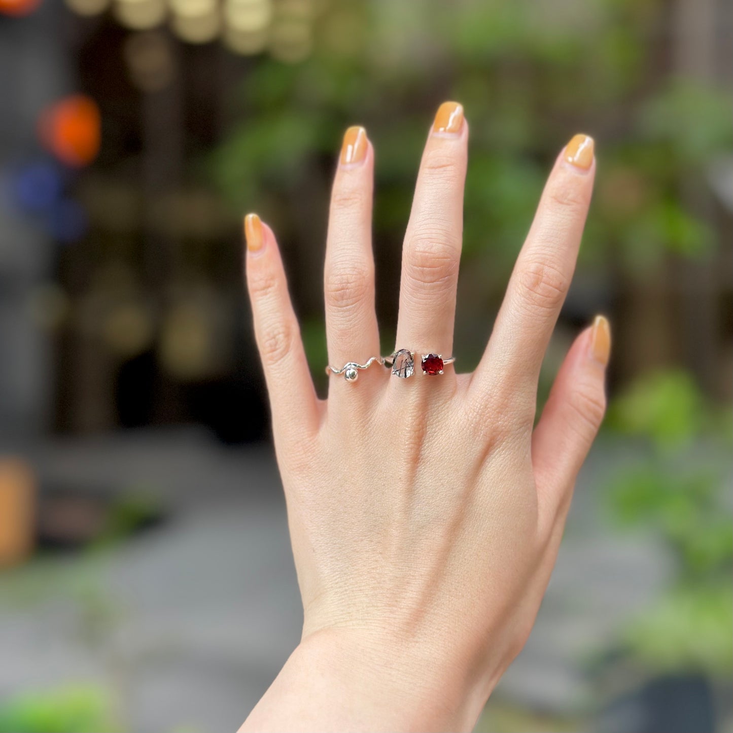 Silver925 2stone ring 16