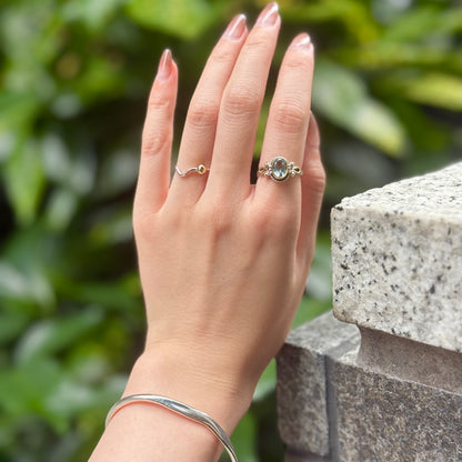 Silver925×brass plain ring 17