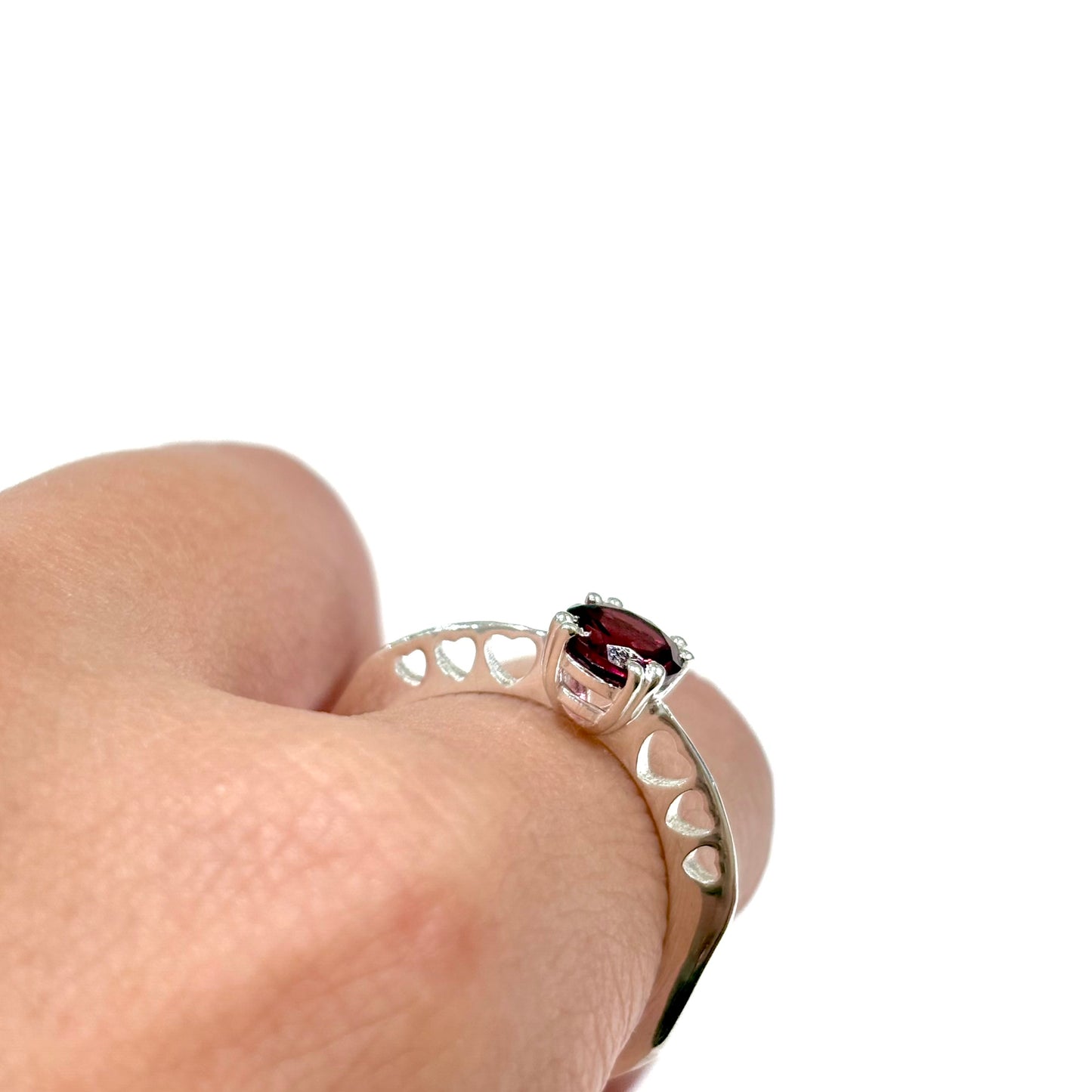 Heart design ring 〈Rohdolite  Garnet〉