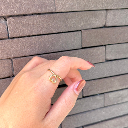 Brass Heart plain ring 5