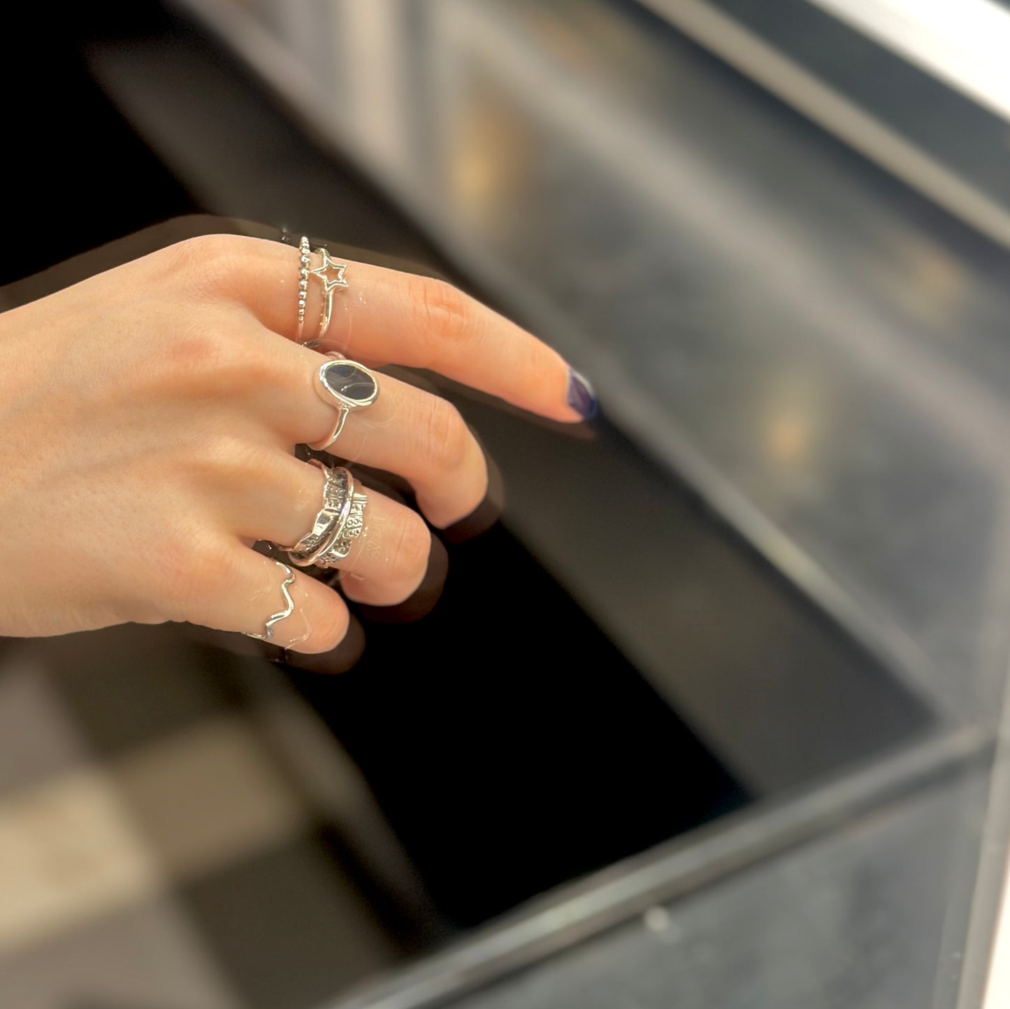 Silicon pyrite ring