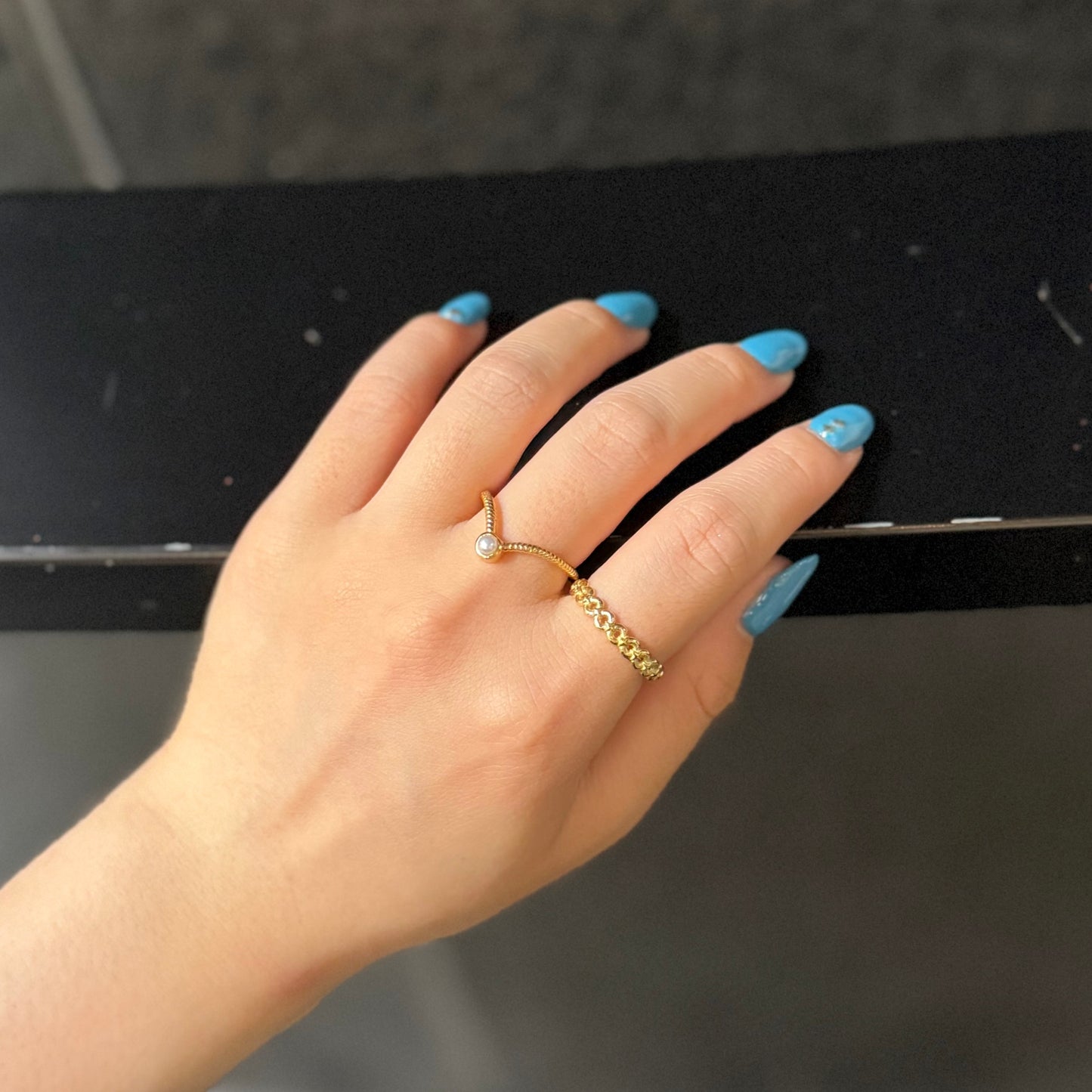 Brass design ring 12