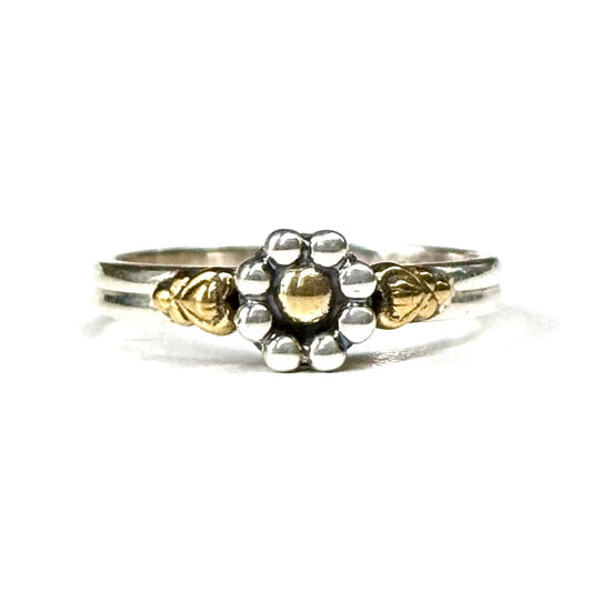 Flower plain ring 13