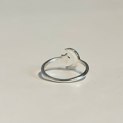 Moon＆Star plain ring