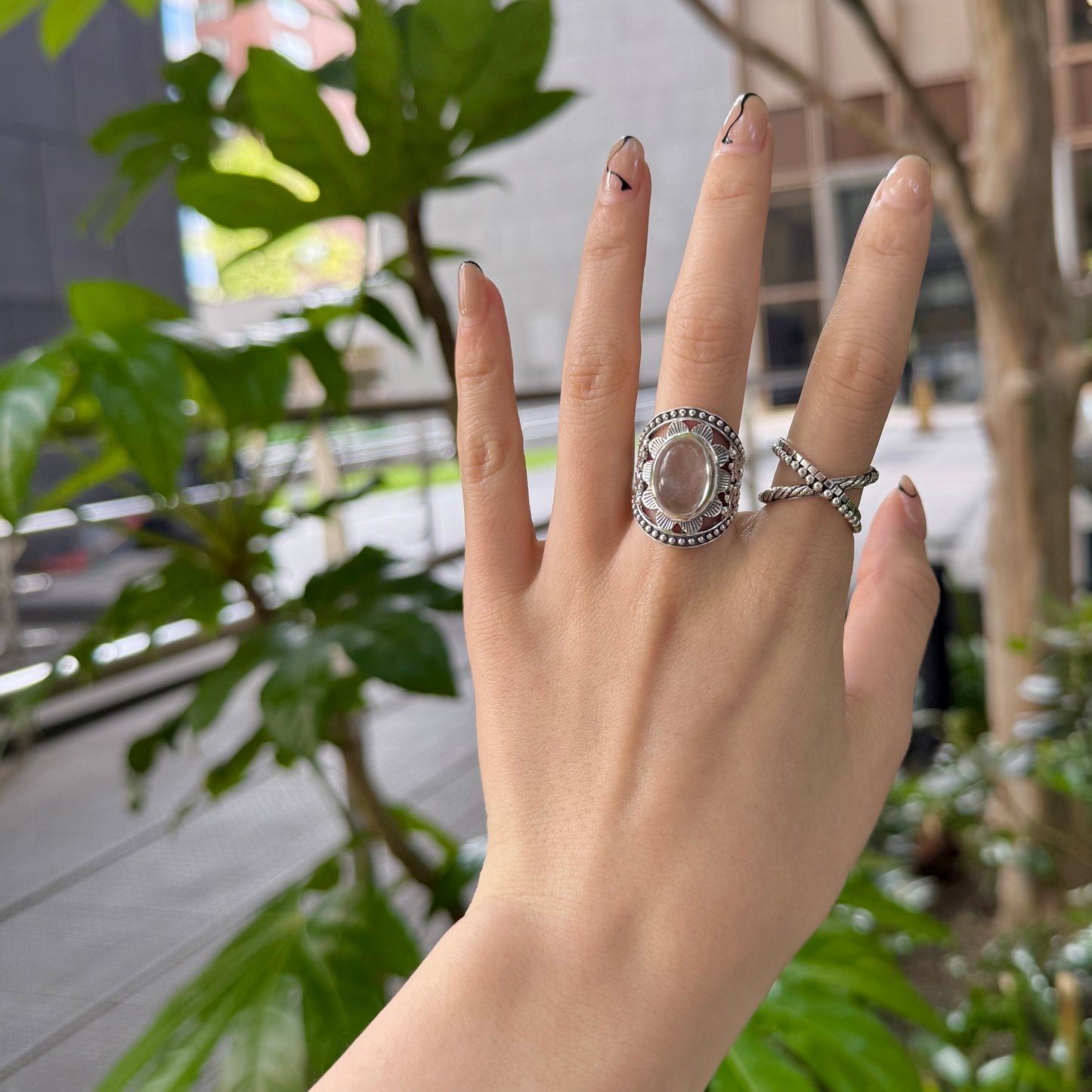 Flower design ring 12