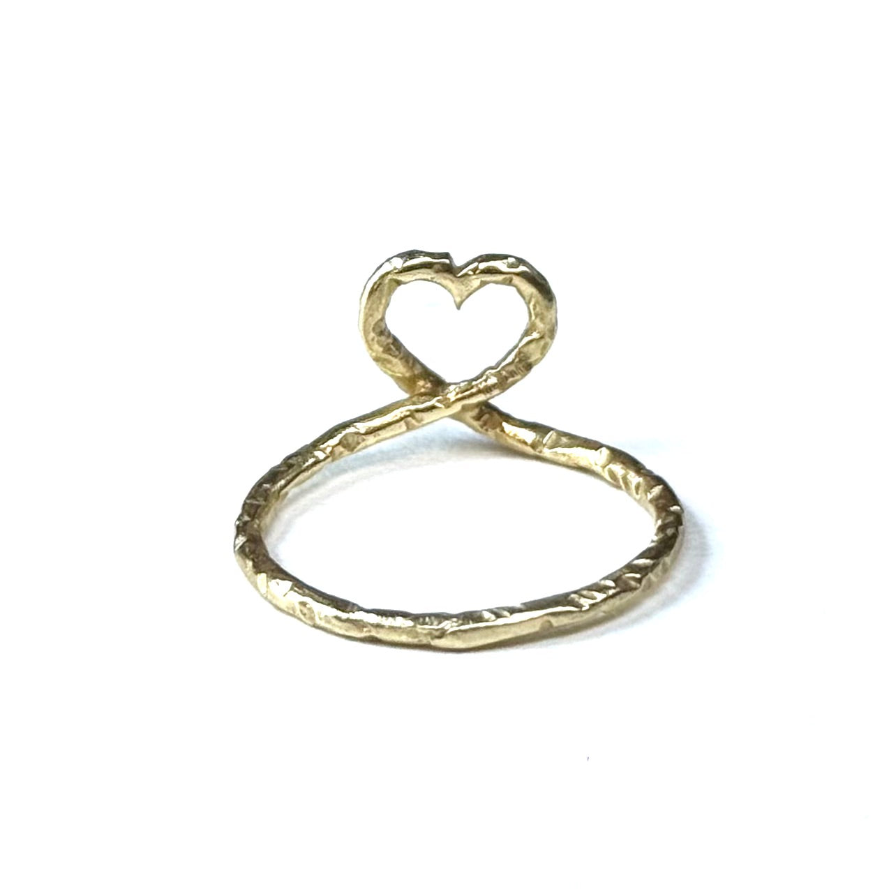 Brass Heart plain ring 11