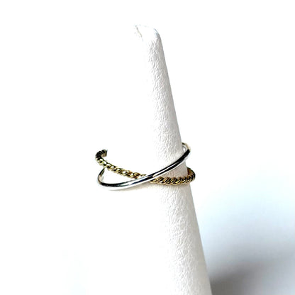 Silver925×brass stacking ring