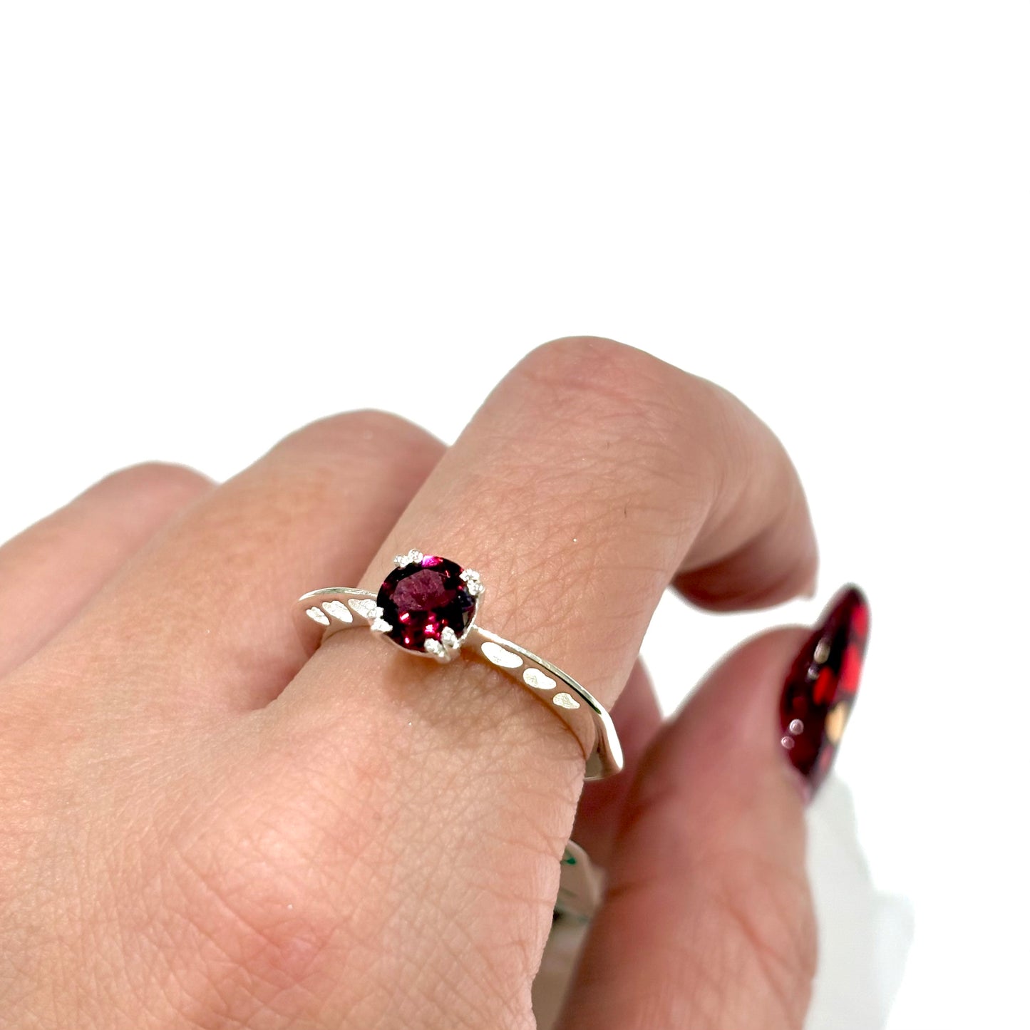 Heart design ring 〈Rohdolite  Garnet〉