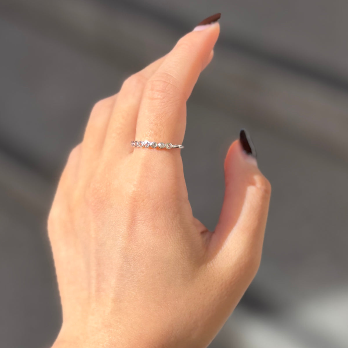 White topaz ring 12
